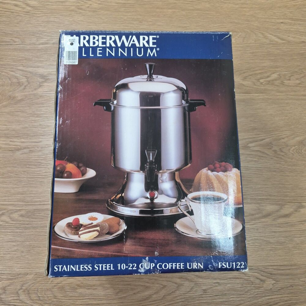 Farberware FSU122 Stainless Steel 10-22 Cup Coffee Urn Percolator New Open Box